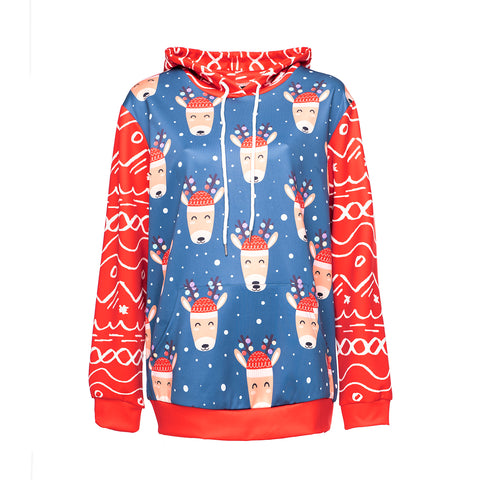 Image of Christmas Hoodies - Cheerful Christmas Deer 3D Print Hoodie