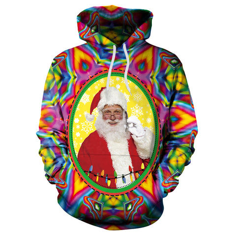 Image of Christmas Hoodies - Santa Claus Multi Colored 3D Hoodie