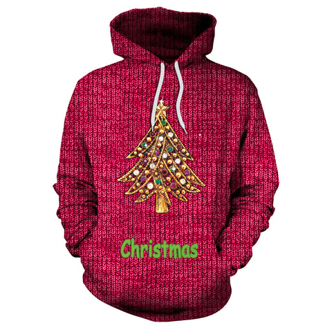 Image of Christmas Hoodies - Light Bulb Christmas Tree 3D hoodie