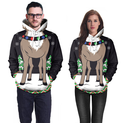 Image of Christmas Hoodies - Christmas Deer Feet 3D Hoodie