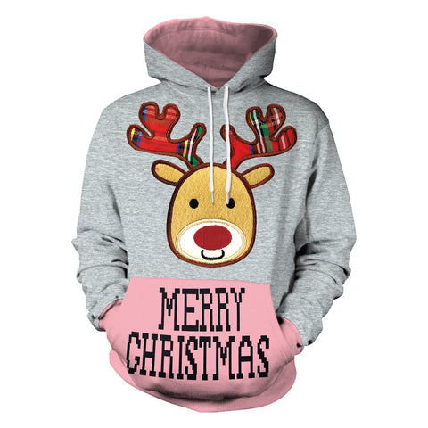 Image of Christmas Hoodies - Christmas Cute Christmas Deer 3D Hoodie