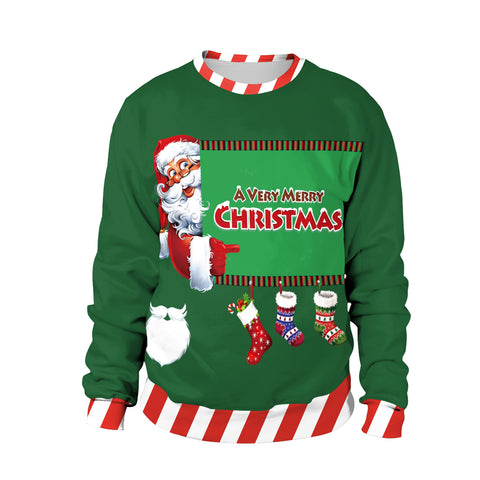 Image of Christmas Sweaters - Santa Claus Socks 3D Crew Neck Sweatshirt