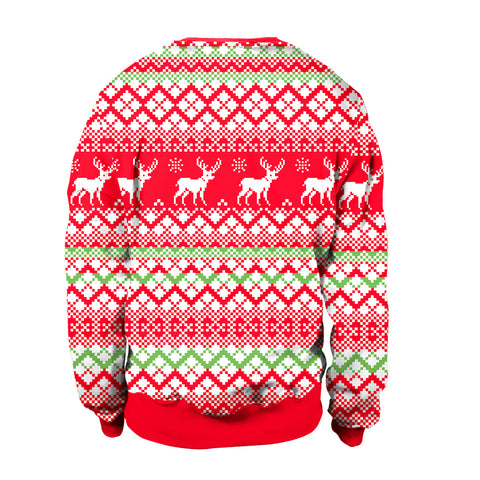 Image of Christmas Sweaters - Alpaca 3D Printed Round Neck Sweatshirt