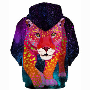 Courage Hoodie——Colorful Leopard Hoodie
