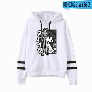 Spike Spiegel Graph Cowboy Bebop Anime Hoodie Casual Pullover Hooded Sweatshirts