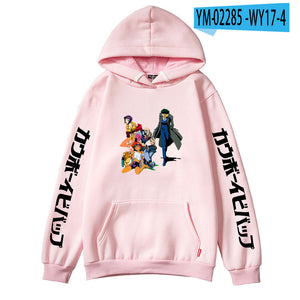 Anime Cowboy Bebop Hoodies Casual Pullovers Oversized Streetwear Sweatshirts