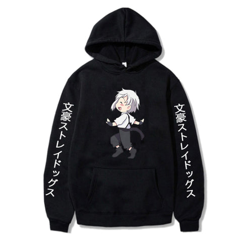 Image of Cute Nakajima Atsushi Graphic Man Pullover Hoodies Anime Bungo Stray Dogs Casual Sweatshirt