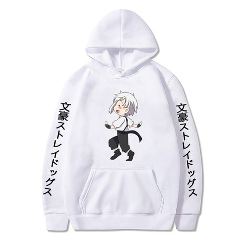 Image of Cute Nakajima Atsushi Graphic Man Pullover Hoodies Anime Bungo Stray Dogs Casual Sweatshirt