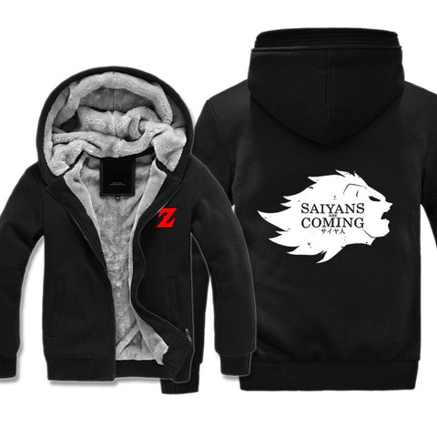 Image of Dragon Ball Z Saiyans Are Coming Jackets-  Game of Thrones Cross Fleece Jacket