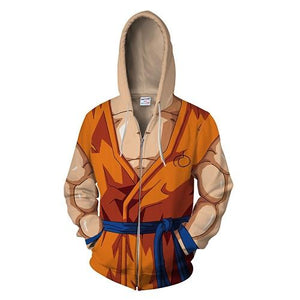 Dragon Ball Z Hoodies - DBZ Zip-Up Hoodie