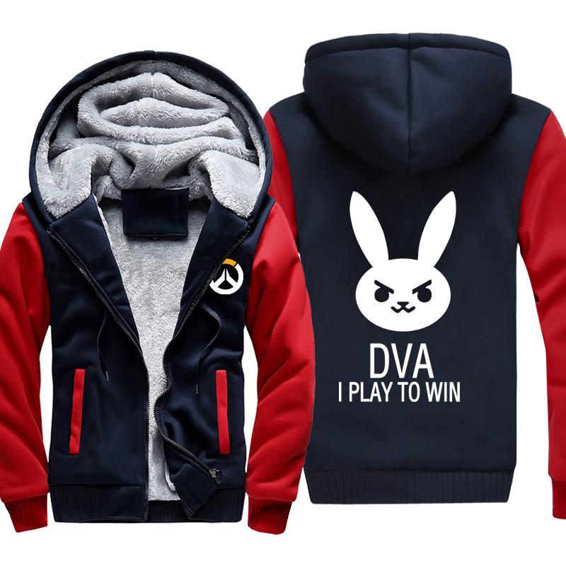 Overwatch DVA Jackets - Zip Up Fleece Black Jacket