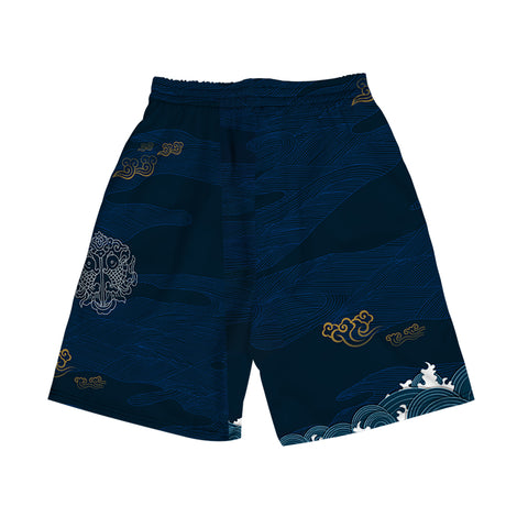 Image of Men Fashion Harajuku Japan Style Beach Shorts with Printing Pattern