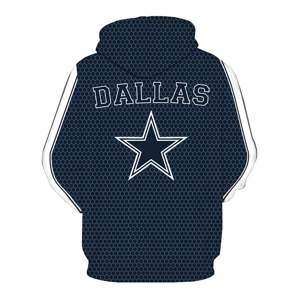 Football NFL Hoodies - Pullover Dallas  Cowboy Blue Hoodie