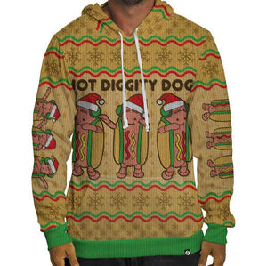 Dancing Hot Dog Ugly Sweater Hoodie