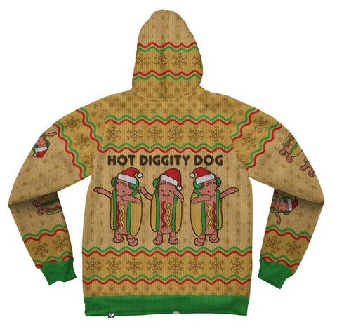 Image of Dancing Hot Dog Ugly Sweater Hoodie
