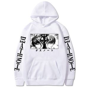 Death Note Anime Printed Hoodie Yagami Light Kira L Casual Long Sleeve Sweatshirt Harajuku Streetwear