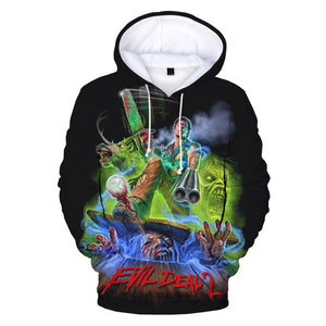 Ash VS Evil Dead 3D Printed Hoodies - Unisex Horror TV Series Pullover