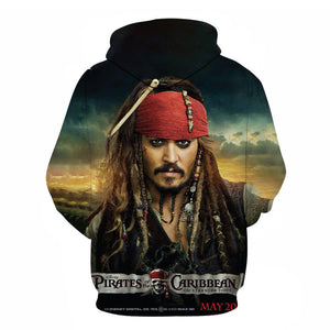 3D Printed Pirates of the Caribbean Hoodies - Movies Fashion Hoody Pullover