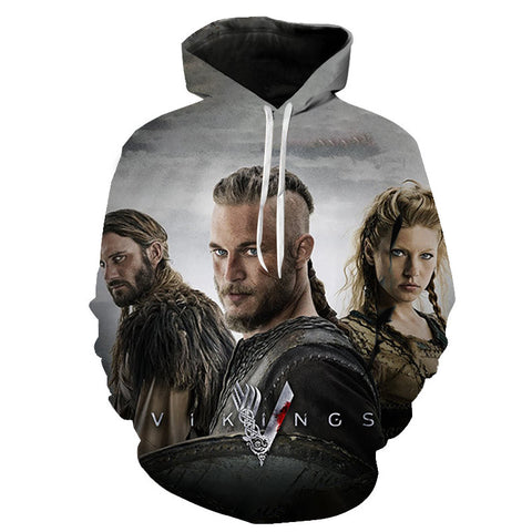 Image of TV Series 3D Printed Vikings Fashion Sweatshirt Hoodies