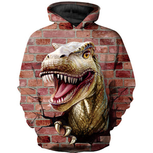 3D Printing Dinosaur Cool Hoodie - Hooded Sweatshirt Pullover