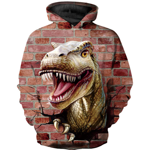 Image of 3D Printing Dinosaur Cool Hoodie - Hooded Sweatshirt Pullover