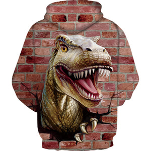 3D Printing Dinosaur Cool Hoodie - Hooded Sweatshirt Pullover