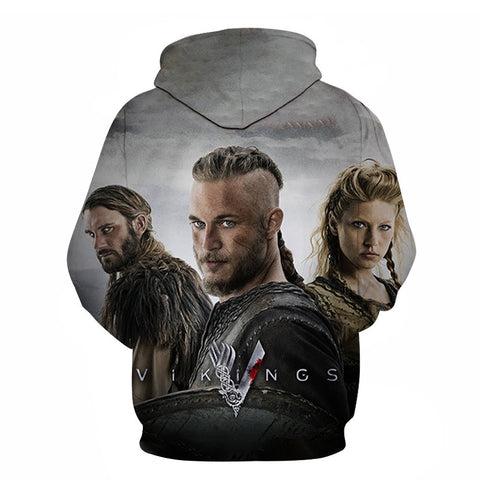 Image of TV Series 3D Printed Vikings Fashion Sweatshirt Hoodies