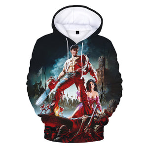 Ash VS Evil Dead 3D Printed Hoodies - Unisex Horror TV Series Pullover