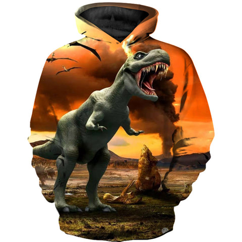 Image of 3D Printing Dinosaur Cool Hoodie - Hooded Sweatshirt Pullover