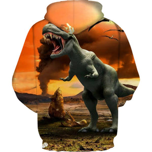 3D Printing Dinosaur Cool Hoodie - Hooded Sweatshirt Pullover