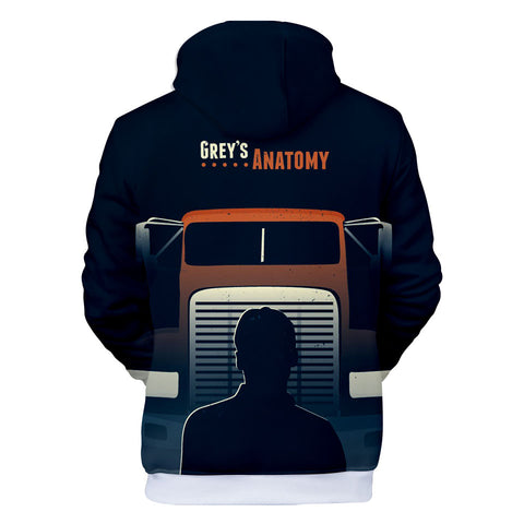 Image of 3D Printed Hoodies - Grays Anatomy Hooded Sweatshirt