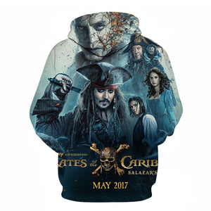 Movies Pirates of the Caribbean 3D Printed Fashion Hoodies Pullover