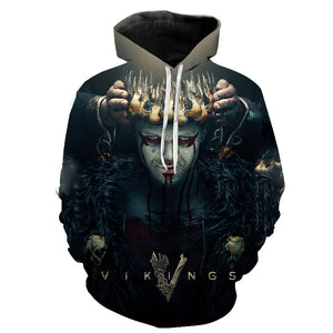 3D Printed Vikings Fashion TV Series Sweatshirt Hoodies