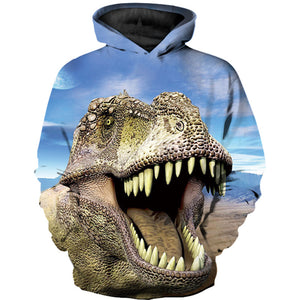 3D Printing Dinosaur Cool Hoodie - Hooded Sweatshirt Pullover