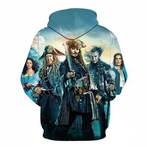 Movies Pirates of the Caribbean 3D Printed Fashion Hoodies Pullover