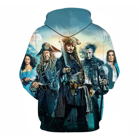 Image of Movies Pirates of the Caribbean 3D Printed Fashion Hoodies Pullover