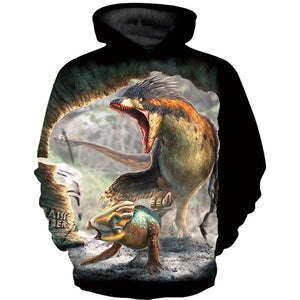 3D Printing Dinosaur Cool Hoodie - Hooded Sweatshirt Pullover