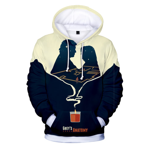 Image of Grays Anatomy Hoody Sweatshirt - 3D Printed Hoodies