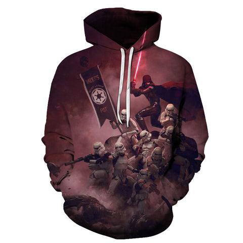 Image of Movie Universe Interstellar War Hoodie - Science Fiction 3D Printed Pullover