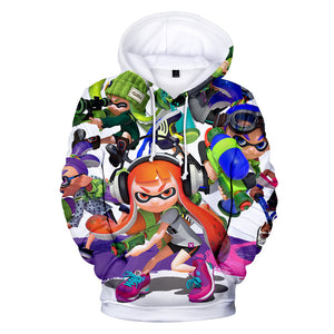 3D Printed Anime Splatoon Hoodies Pullovers