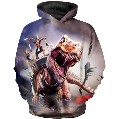 Image of 3D Printing Dinosaur Cool Hoodie - Hooded Sweatshirt Pullover