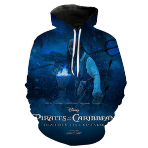 Movies Pirates of the Caribbean 3D Printed Pullover Hoodies