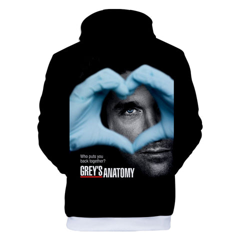 Image of 3D Printed Grays Anatomy Hoodies - Hooded Sweatshirt