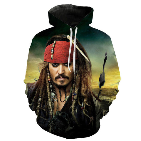 Image of Movies Pirates of the Caribbean 3D Printed Pullover Hoodies