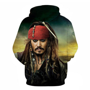 Movies Pirates of the Caribbean 3D Printed Pullover Hoodies