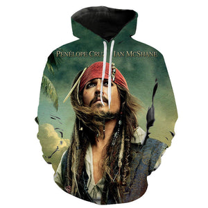 Movies Pirates of the Caribbean 3D Printed Pullover Hoodies