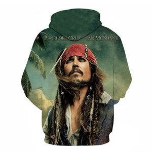 Movies Pirates of the Caribbean 3D Printed Pullover Hoodies