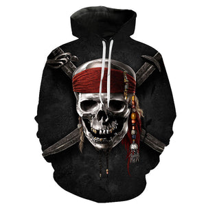 Movies Pirates of the Caribbean 3D Printed Pullover Hoodies