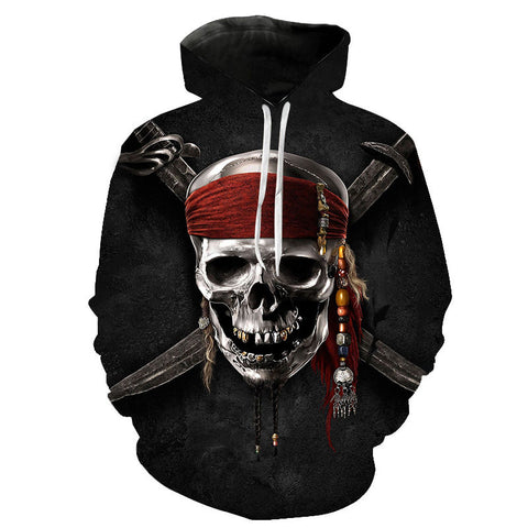 Image of Movies Pirates of the Caribbean 3D Printed Pullover Hoodies