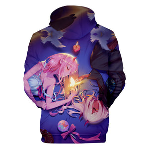 Anime 3D Printed DARLING In The FRANXX Hooded Pullovers Hoodies